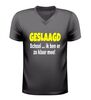 Geslaagd ik ben er helemaal klaar mee v hals shirt grappig examen cadeau