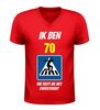 foto 4 Grappig v-hals t-shirt 70 jaar ik ben 70 wie helpt me oversteken man op zebrapad