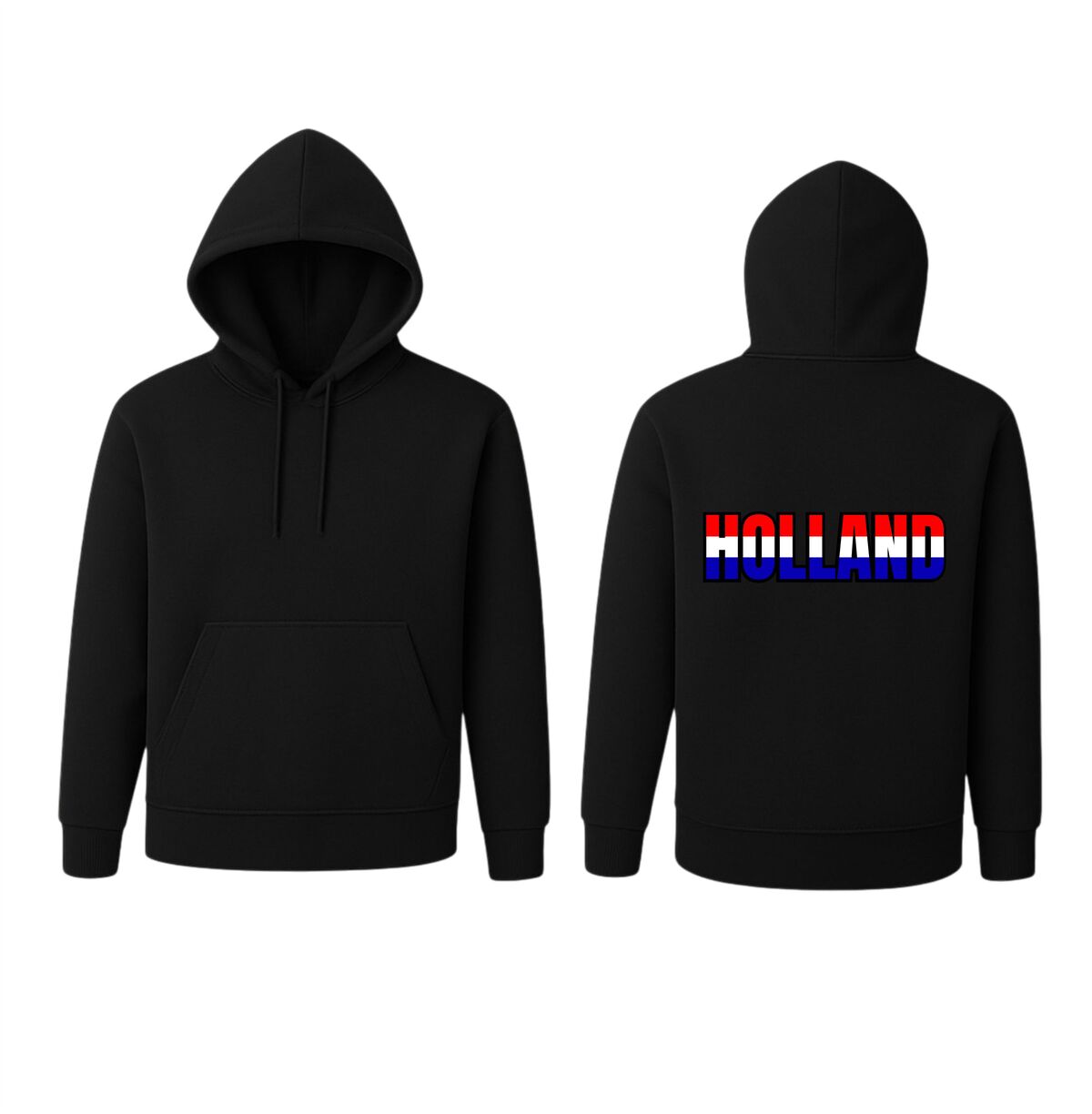 Holland hoodie opdruk in kleuren van de Nederlandse vlag