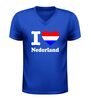 foto 2 I love Nederland v-hals t-shirt met rood Wit blauw hart Nederlands shirt