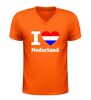 foto 3 I love Nederland v-hals t-shirt met rood Wit blauw hart Nederlands shirt