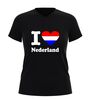 foto 7 I love Nederland v-hals t-shirt met rood Wit blauw hart Nederlands shirt