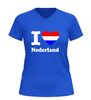 foto 8 I love Nederland v-hals t-shirt met rood Wit blauw hart Nederlands shirt