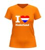 foto 9 I love Nederland v-hals t-shirt met rood Wit blauw hart Nederlands shirt