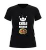 Kebab koningin v-hals shirt dames humoristisch kebab t-Shirt met print