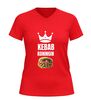 foto 4 Kebab koningin v-hals shirt dames humoristisch kebab t-Shirt met print