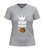 foto 5 Kebab koningin v-hals shirt dames humoristisch kebab t-Shirt met print