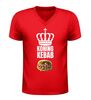 foto 4 Koning kebab heren v-neck shirt humoristisch t-shirt met streetfood print