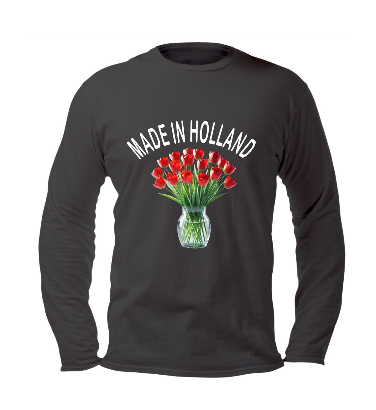 Made in Holland longsleeve met tulpen typisch Nederlands shirt
