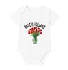 Made in Holland romper met tulpen schattige Hollandse baby outfit kraamcadeau