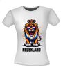 foto 14 Nederland leeuw t-shirt shirt met rood wit blauw opdruk voor EK WK  en koningsdag