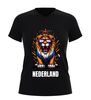 foto 7 Nederland leeuw v-hals t-shirt oranje rood wit print voor EK WK Koningsdag
