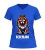 foto 8 Nederland leeuw v-hals t-shirt oranje rood wit print voor EK WK Koningsdag