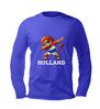 foto 2 Nederlandse oranje leeuw dab longsleeve shirt met dabbende leeuw in rood wit blauw tenue voor EK WK en koningsdag