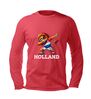 foto 3 Nederlandse oranje leeuw dab longsleeve shirt met dabbende leeuw in rood wit blauw tenue voor EK WK en koningsdag