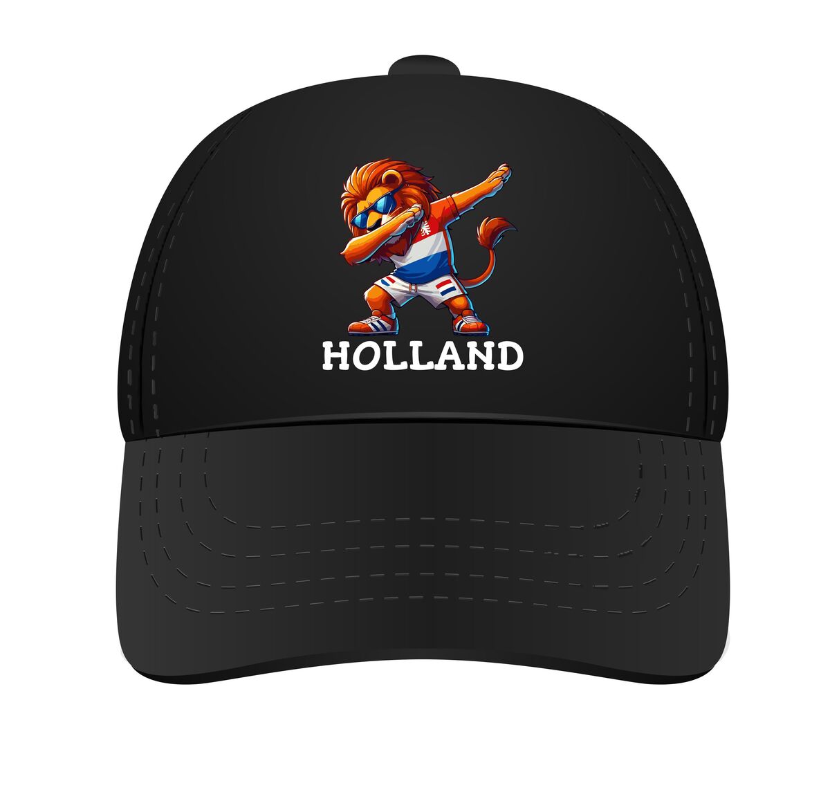Oranje EK WK cap leeuw met dab beweging voetbal supporter pet en koningsdag