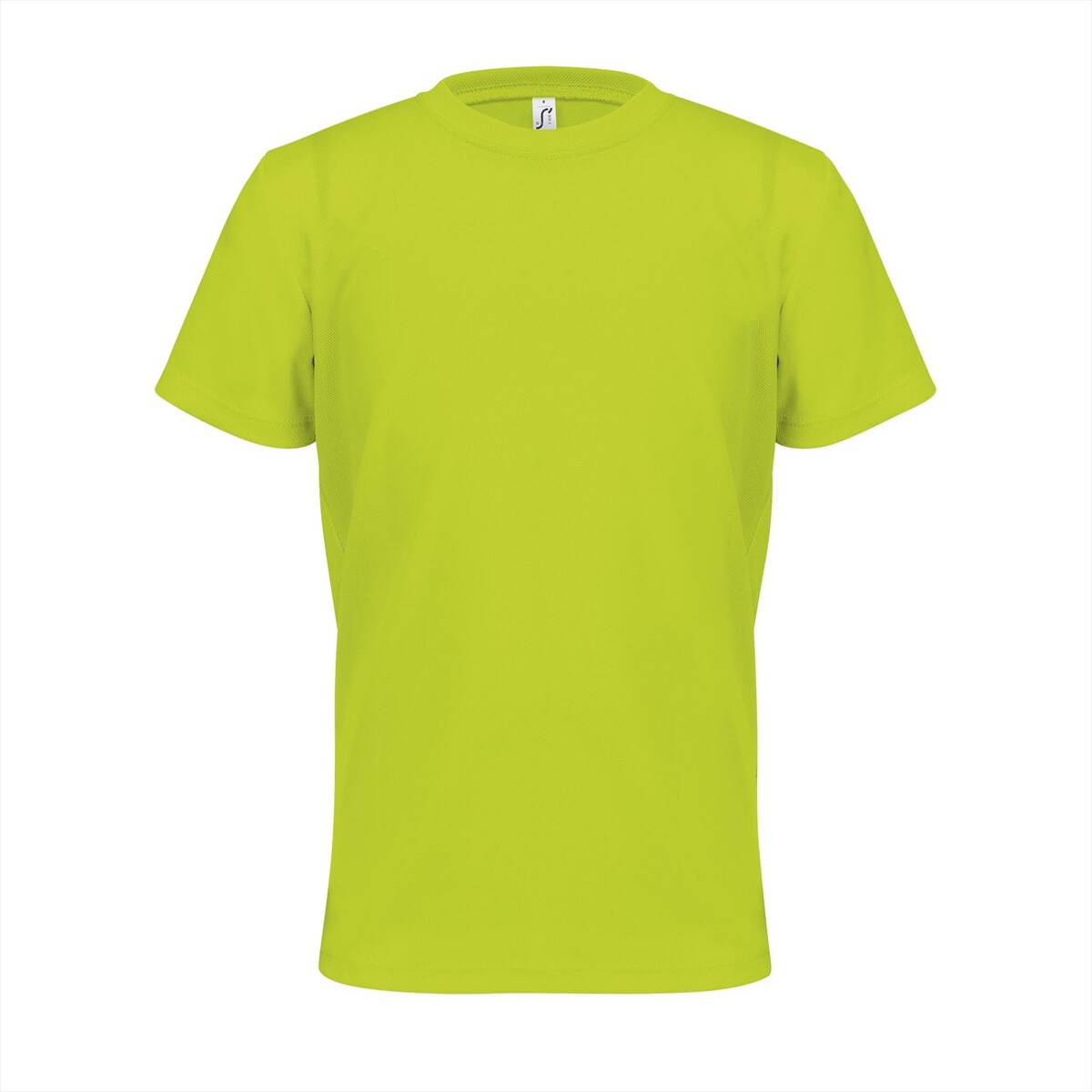 sport T-shirt voor kinderen neon yellow