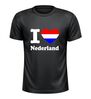 foto 1 Sportshirt i love Nederland  hart in rood wit blauw Holland fan shirt