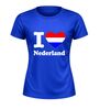 foto 11 Sportshirt i love Nederland  hart in rood wit blauw Holland fan shirt