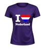 foto 12 Sportshirt i love Nederland  hart in rood wit blauw Holland fan shirt