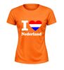 foto 14 Sportshirt i love Nederland  hart in rood wit blauw Holland fan shirt