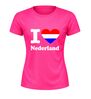 foto 15 Sportshirt i love Nederland  hart in rood wit blauw Holland fan shirt