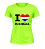 foto 17 Sportshirt i love Nederland  hart in rood wit blauw Holland fan shirt