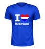 foto 2 Sportshirt i love Nederland  hart in rood wit blauw Holland fan shirt