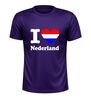 foto 3 Sportshirt i love Nederland  hart in rood wit blauw Holland fan shirt