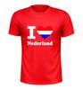 foto 4 Sportshirt i love Nederland  hart in rood wit blauw Holland fan shirt