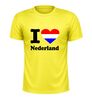foto 7 Sportshirt i love Nederland  hart in rood wit blauw Holland fan shirt