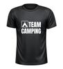 Sportshirt team camping grappig camping t-shirt voor dames en heren
