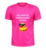 foto 6 Sportshirt vierdaagse  Ik loop de vierdaagse in mijn eentje met grappige eend
