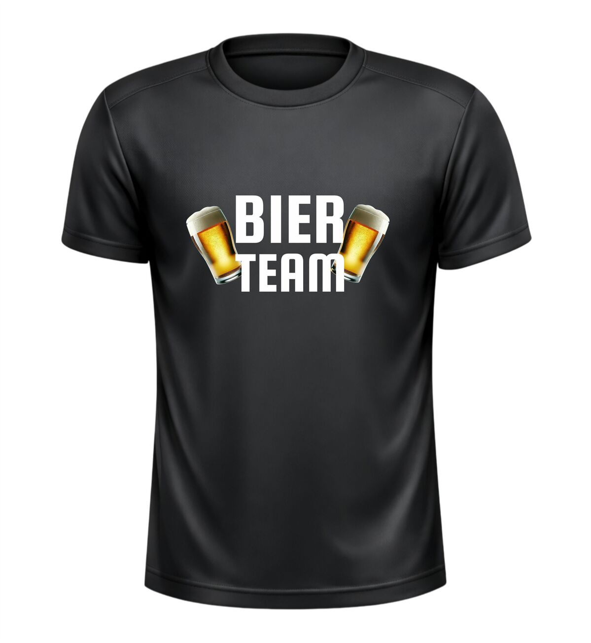 Team bier sportshirt grappig team shirt met 2 bierglazen perfect voor toernooien