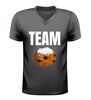 foto 1 Team oliebol v-hals t-shirt met oliebol afbeelding feestdagen special