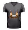 foto 1 Unisex v-hals shirt boer met hooivork en schep agrarisch t-shirt