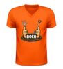 foto 3 Unisex v-hals shirt boer met hooivork en schep agrarisch t-shirt