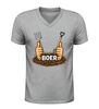 foto 5 Unisex v-hals shirt boer met hooivork en schep agrarisch t-shirt