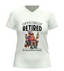 foto 6 V-hals dames shirt  officially retired not my problem anymore grappig pensioen t-Shirt met dame en wijn