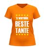 foto 3 V-hals dames shirt ’s werelds beste tante leuk cadeau voor je tante