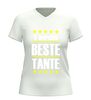 foto 6 V-hals dames shirt ’s werelds beste tante leuk cadeau voor je tante