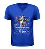 foto 2 V-hals shirt 25 jaar  geen gemekker geen gemaar vandaag ben ik alweer 25 jaar met feestelijke geit