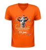 foto 3 V-hals shirt 25 jaar  geen gemekker geen gemaar vandaag ben ik alweer 25 jaar met feestelijke geit