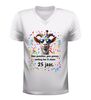 foto 6 V-hals shirt 25 jaar  geen gemekker geen gemaar vandaag ben ik alweer 25 jaar met feestelijke geit