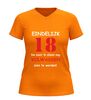 foto 9 V hals shirt achttien jaar eindelijk 18 nu moet ik nog volwassen worden grappig verjaardag shirt