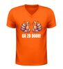 foto 3 V-hals shirt ga zo door met twee duimen print