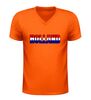 foto 3 V-hals shirt Holland in Nederlandse vlag kleuren rood wit blauw design