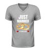 foto 5 V-hals shirt just married 5 years ago met trouwringen grappig jubileum t shirt