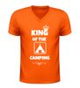foto 3 V hals shirt king of the camping grappig camping t-shirt voor heren