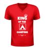 foto 4 V hals shirt king of the camping grappig camping t-shirt voor heren